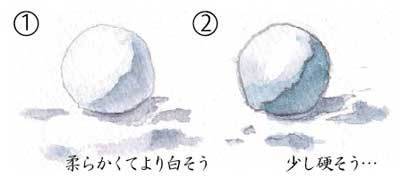 雪の描き方 水彩画